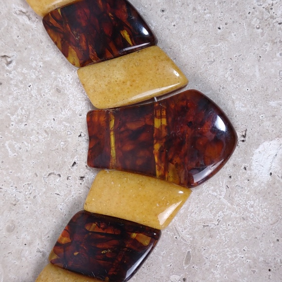 Jay King Two-Tone Amber Necklace - Picture 3 of 5